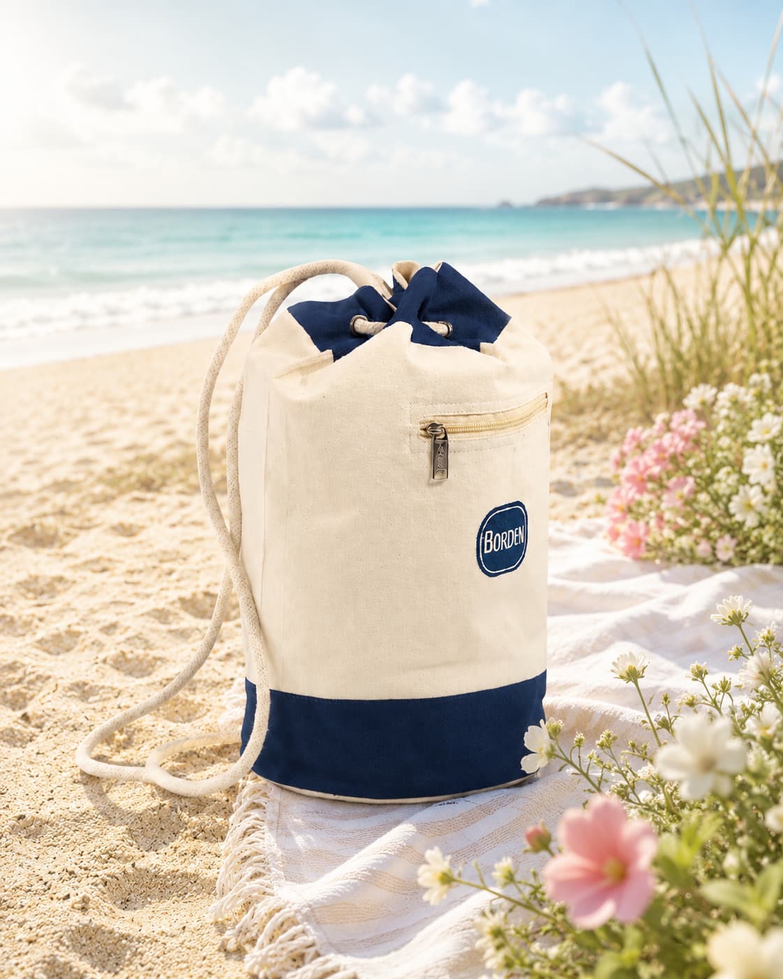 Two-Tone Duffle Bag